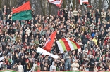 Kibice na meczu Zagłębie Sosnowiec - Raków Częstochowa 