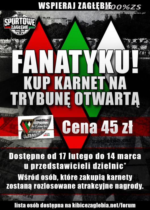 Ostatnie karnety na trybunę otwartą 