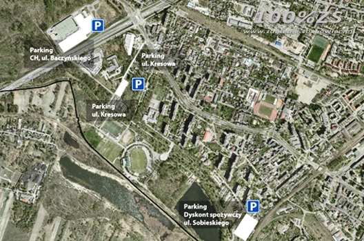 Parkingi w dniu meczu z Lechem Poznań