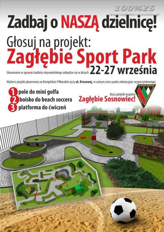 Budżet Obywatelski - głosujcie na Zagłębie Sport Park